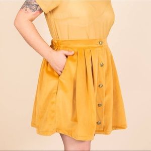 SET “Leo” gold velvet skirt and Sheela top